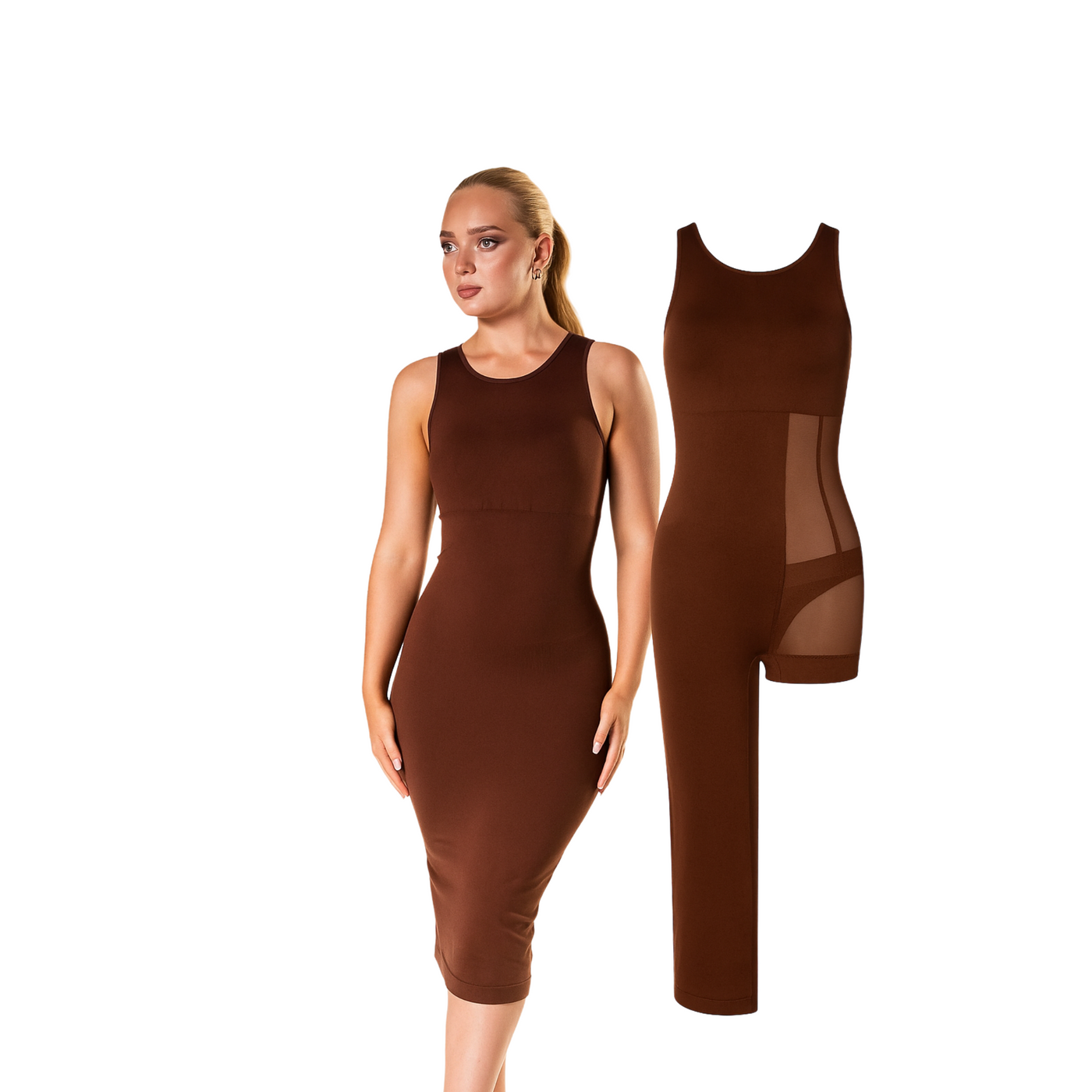Sleeveless Shapewear Midi Dress
