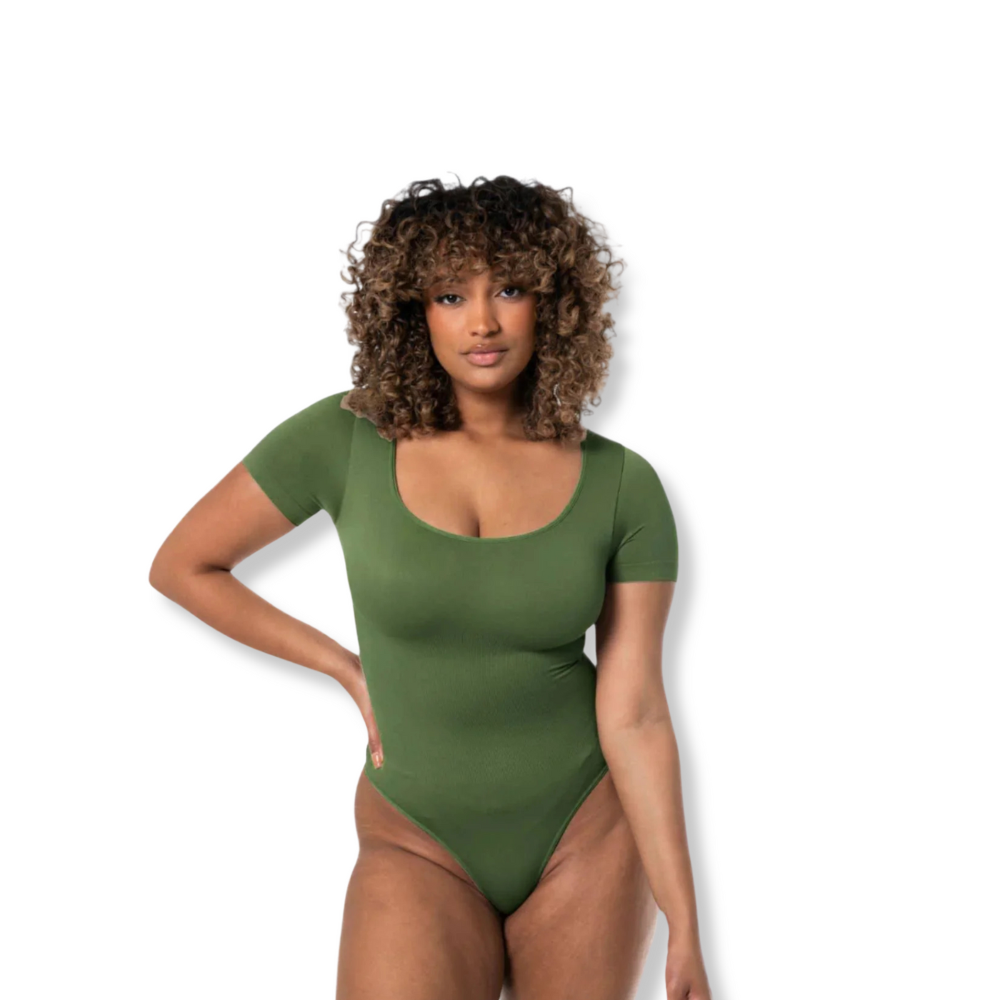 Square Neck Thong Bodysuit