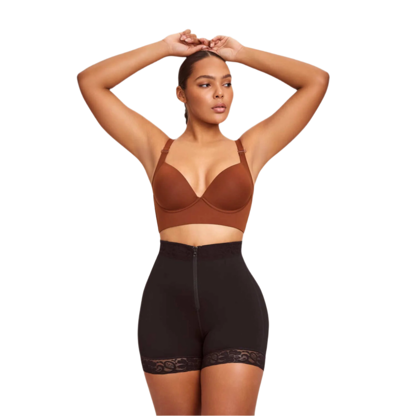Mid Waist Sculpting Zip Short