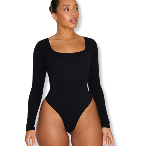 Long Sleeve Sculpt Thong Bodysuit
