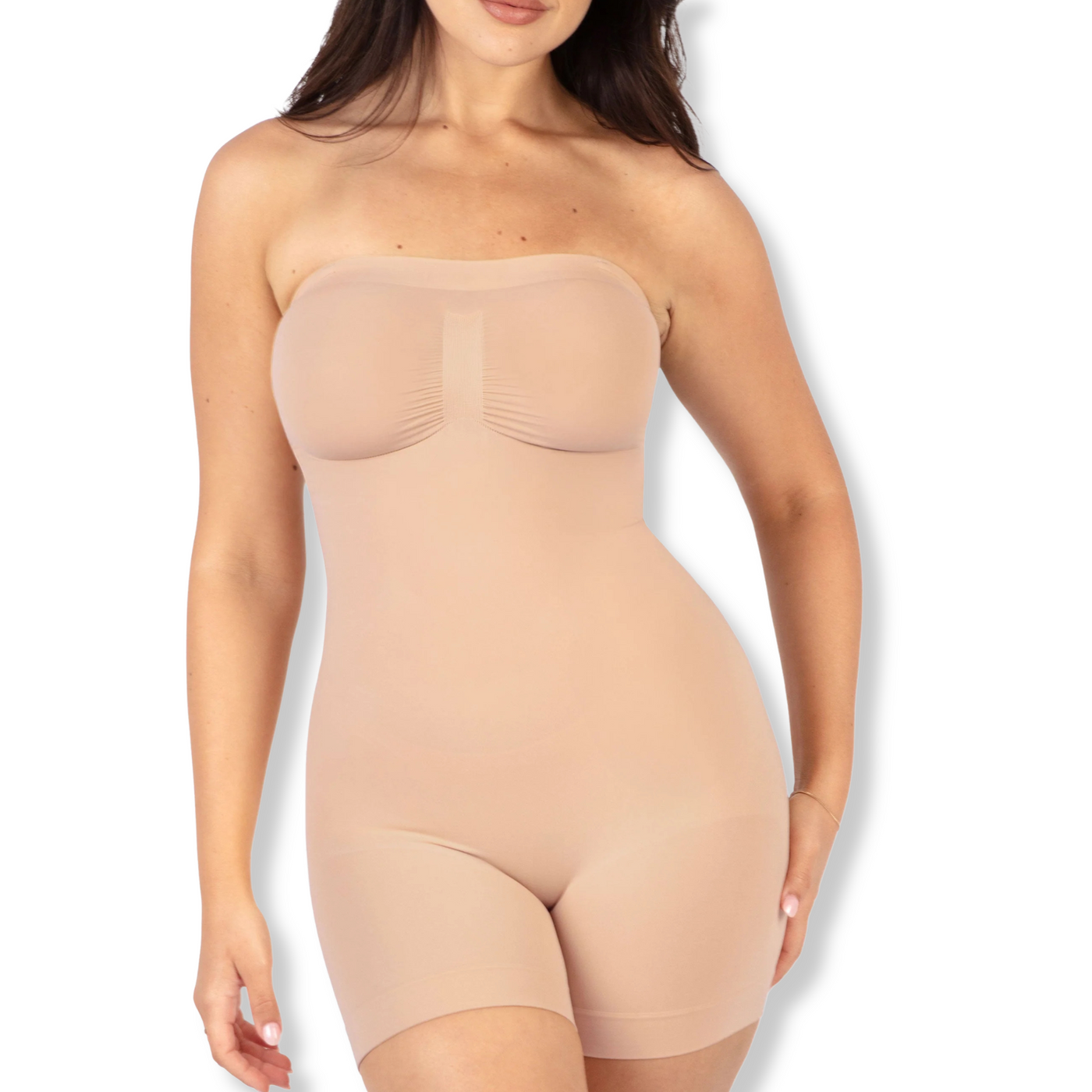 Sculpting Strapless Shorts Bodysuit