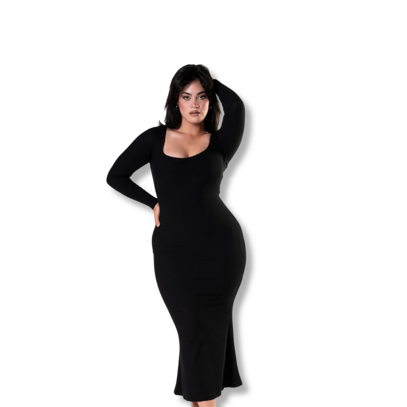 Shapewear Long Sleeve Dress