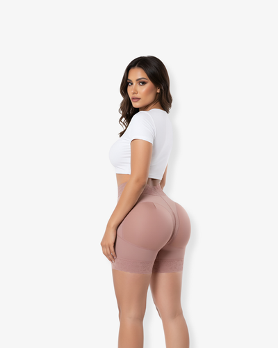 Mid Waist Sculpting Zip Short