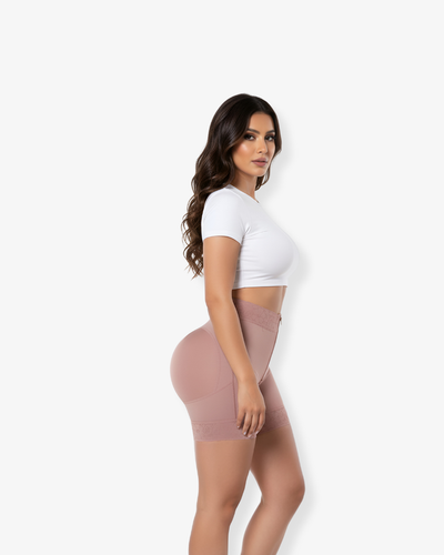 Mid Waist Sculpting Zip Short