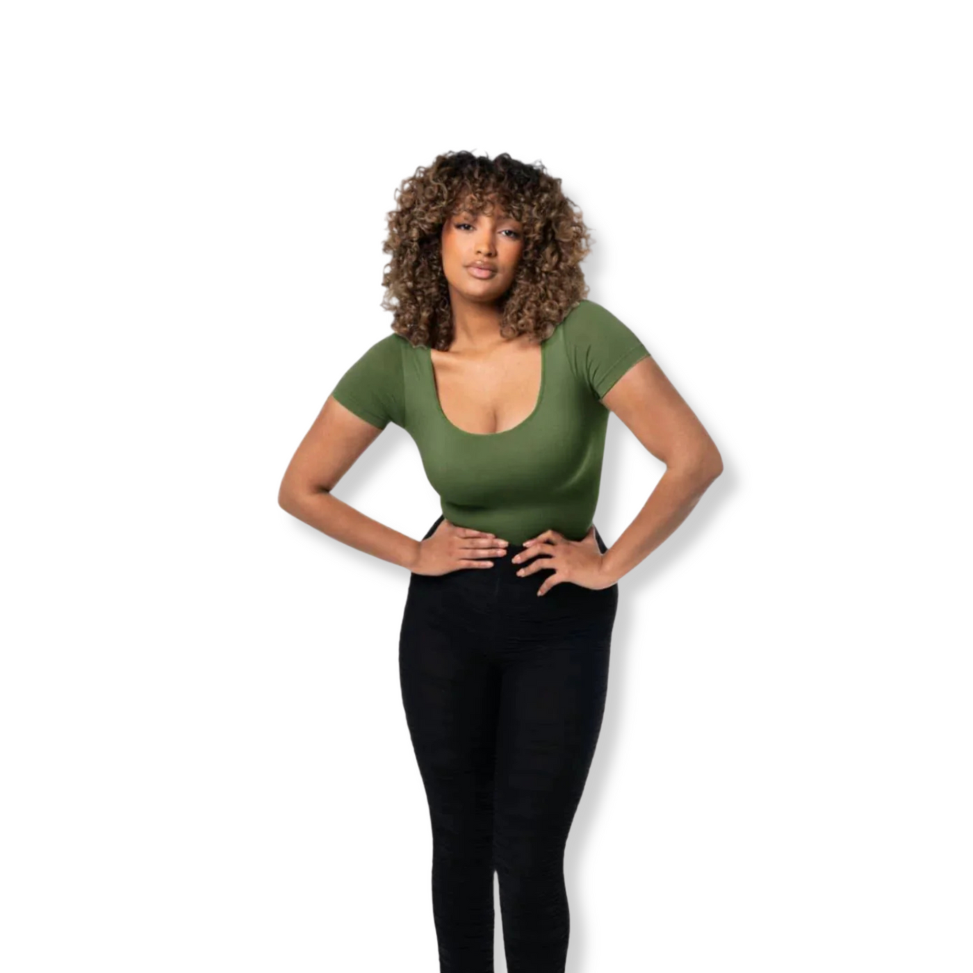 Square Neck Thong Bodysuit