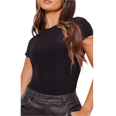 Short Sleeve Thong Bodysuit