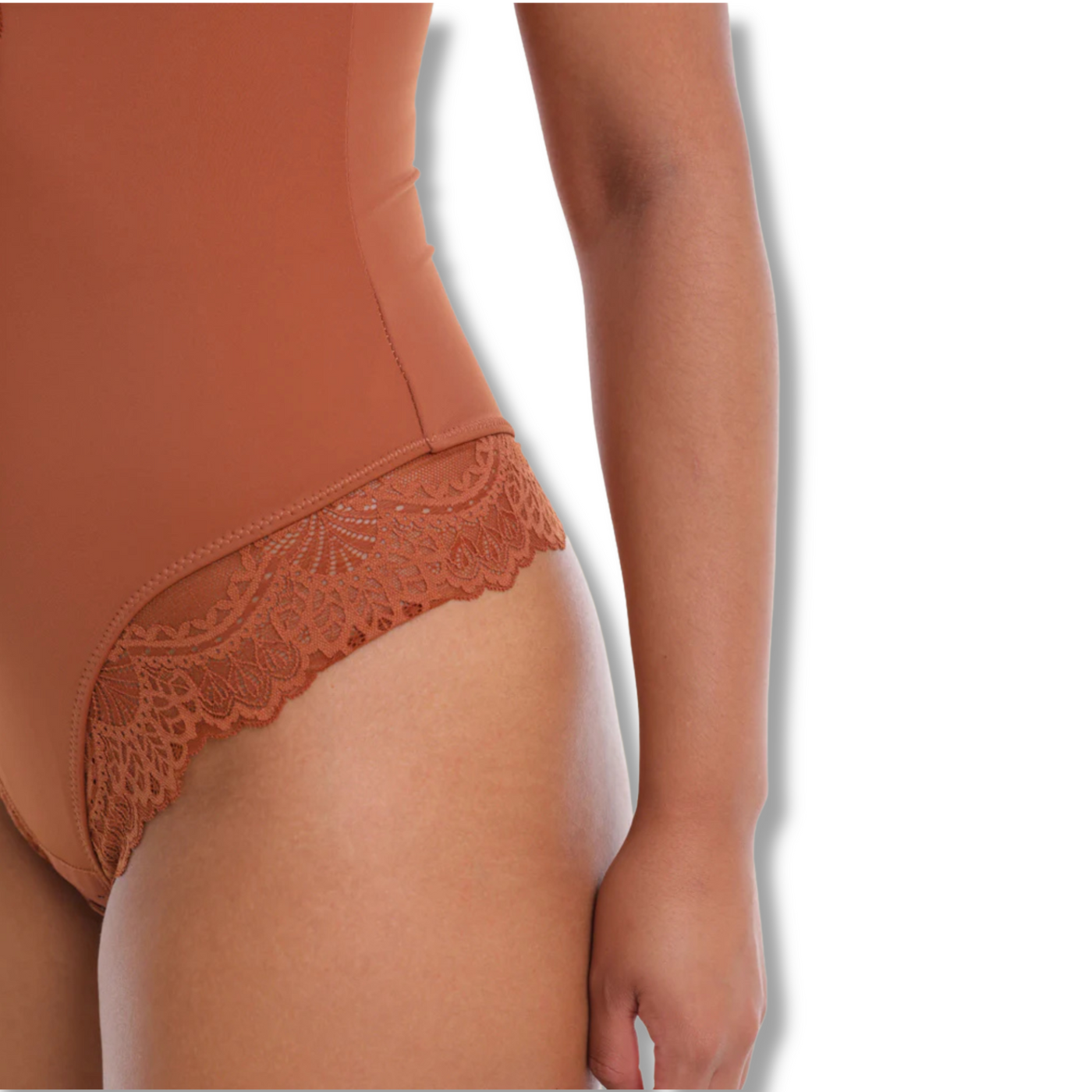 V-Neck Laced Bodysuit