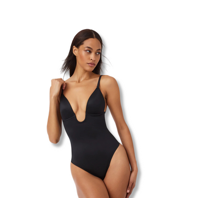 Deep V neck Bodysuit