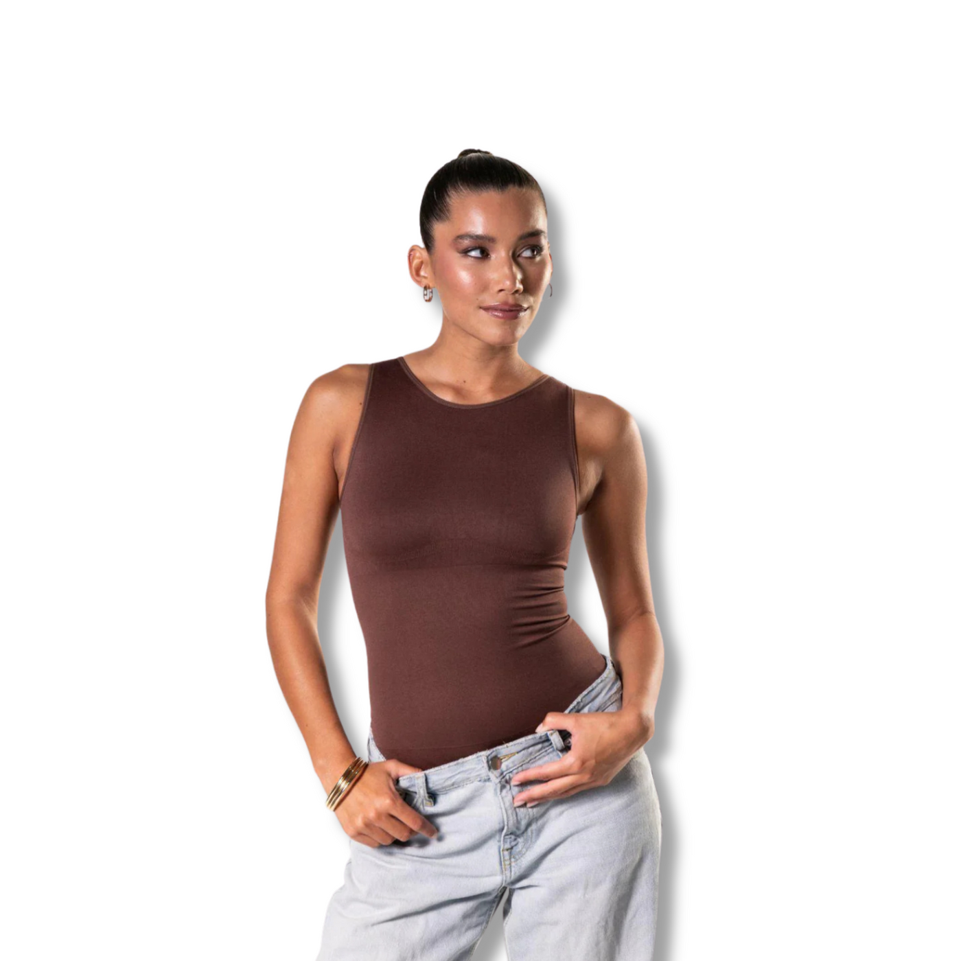 Round Neck Thong Bodysuit