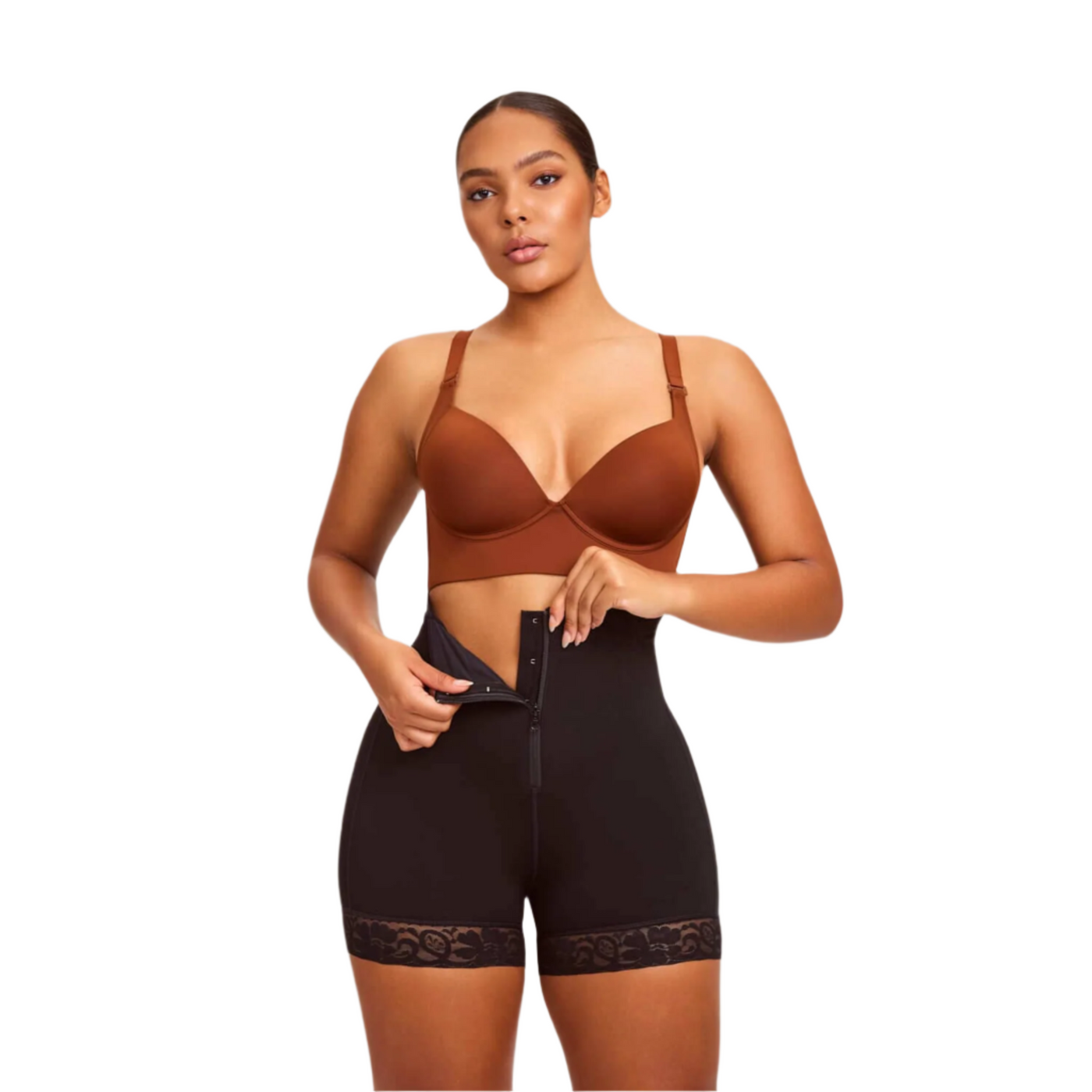 Mid Waist Sculpting Zip Short