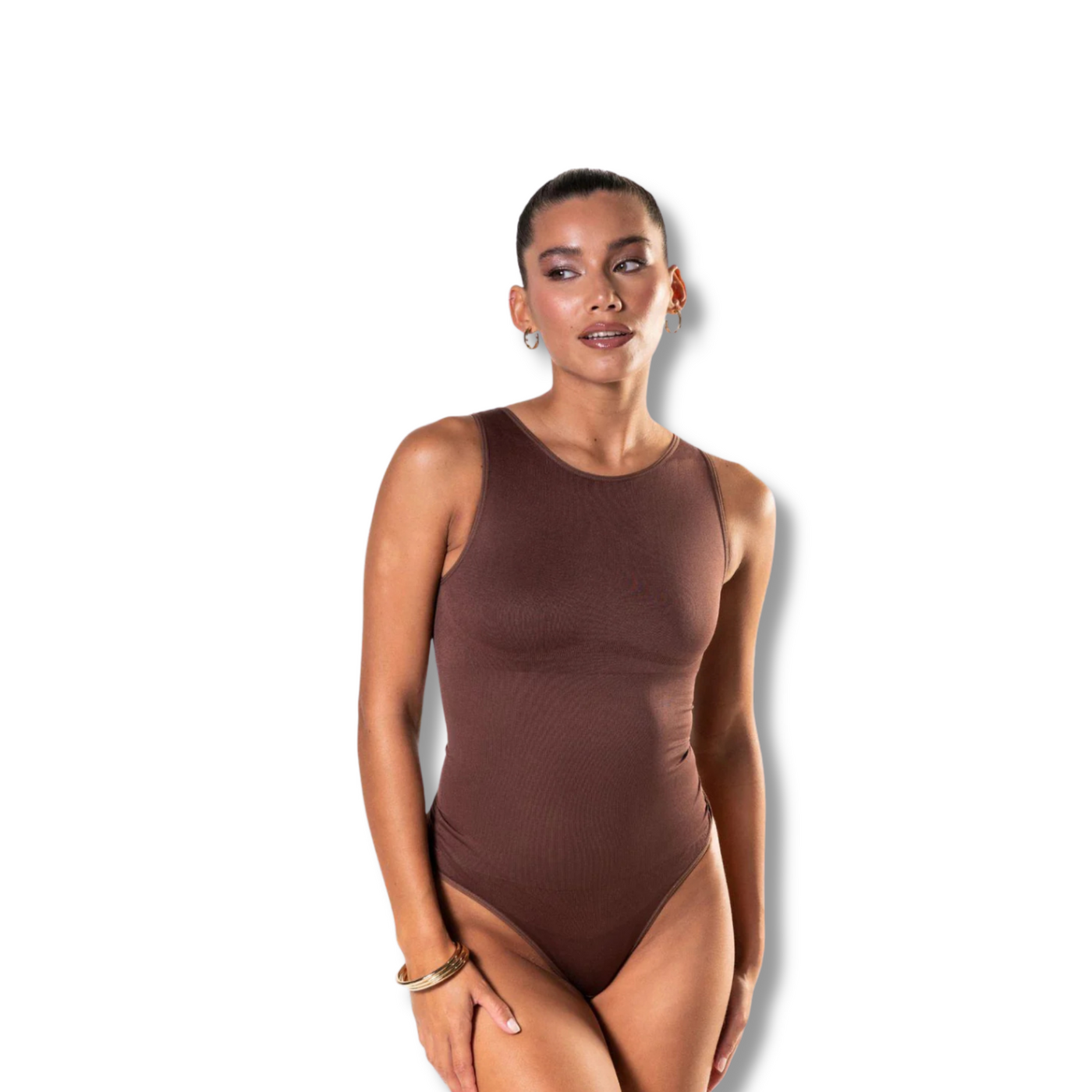Round Neck Thong Bodysuit