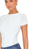 Short Sleeve Thong Bodysuit