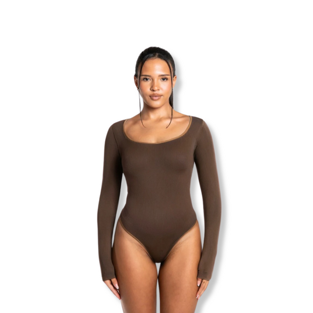 Long Sleeve Sculpt Thong Bodysuit