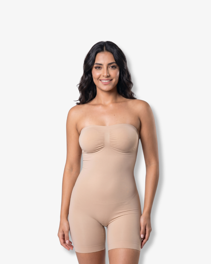 Sculpting Strapless Shorts Bodysuit