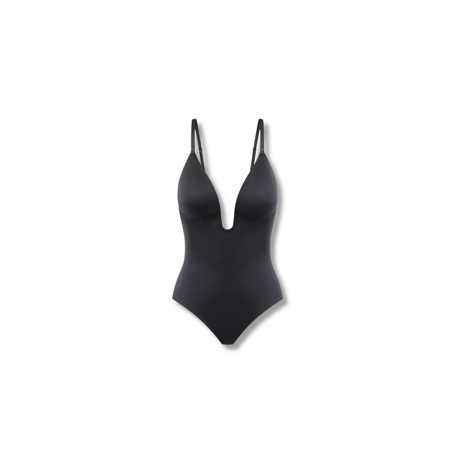 Deep V neck Bodysuit