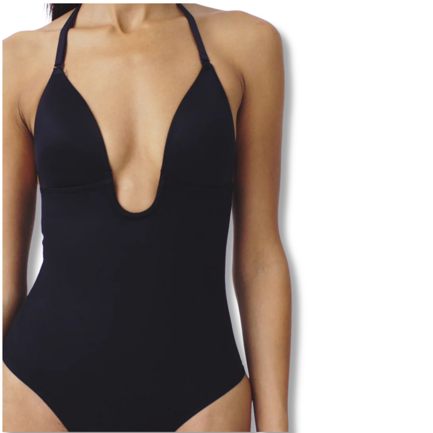 Deep V neck Bodysuit