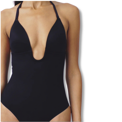 Deep V neck Bodysuit