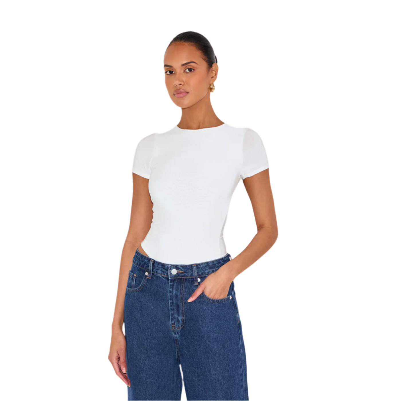 Short Sleeve Thong Bodysuit