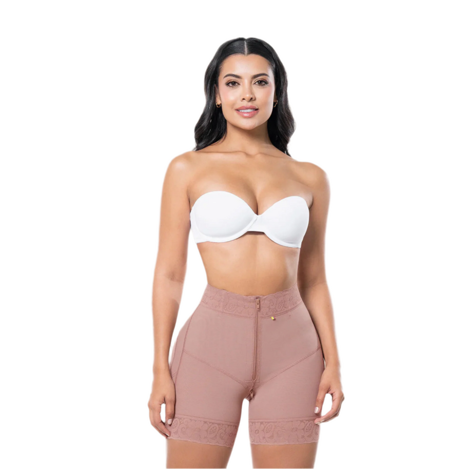 Mid Waist Sculpting Zip Short